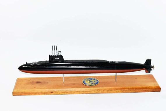 Squadron Nostalgia LLC USS George Bancroft SSBN-643 Submarine Model,Navy,20",Scale Model,Mahogany,Benjamin Franklin Class