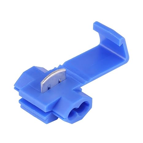 Keenso 50pcs Electrical Wire Connector Fast Quick Splice Cable Clip Terminals Crimp (Blue)