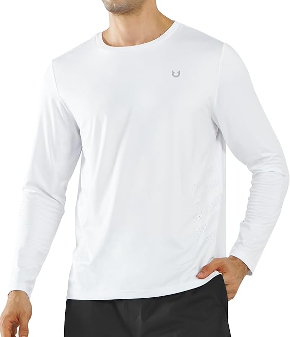 NORTHYARD Men's Running Athletic Shirts Long Sleeve Quick Dry Workout Gym Shirt Lightweight UPF 50+ Fishing Hiking Rash Guard