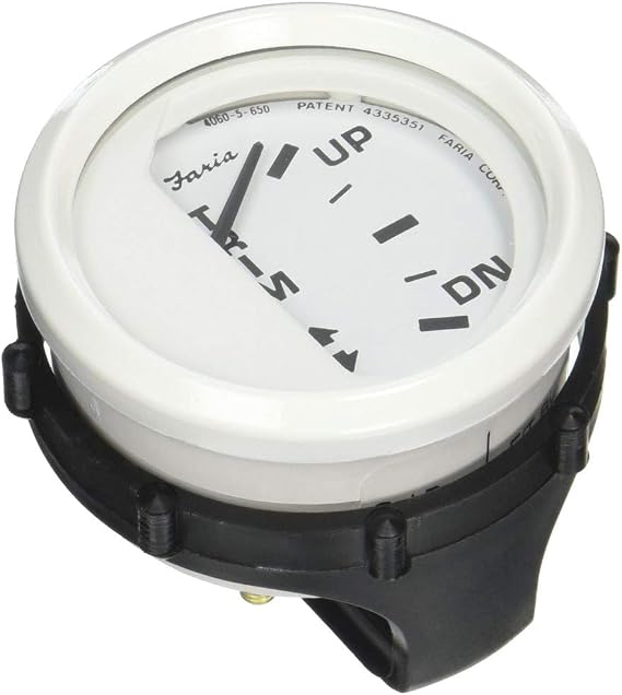 Faria BEEDE 13123 Dress Trim Gauge (Johnson/Evinrude/Suzuki Outboard) - 2, White, Black