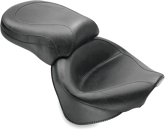 Mustang 1999-'11 V-Star 1100 Custom Wide Touring 2-Pc seat Suitable for Yamaha - Black