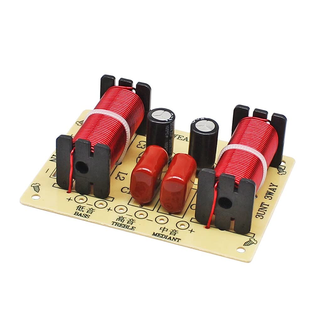 1pcs 3 Way Speaker Audio Crossover Circuit Speaker Treble Midrange Bass Filter Refit Module Frequency Divider Accessory