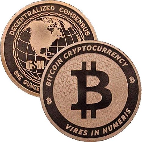 1 oz .999 Pure Copper Round/Challenge Coin (Bitcoin - Cryptocurrency)