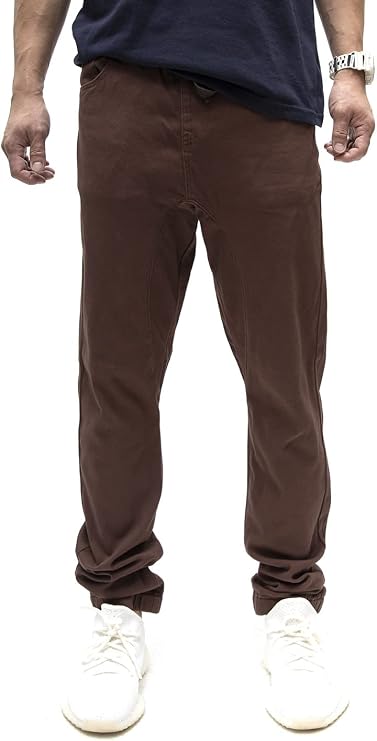 Americano Men's Drop Crotch Jogger Twill Pants