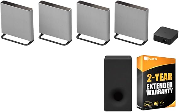Sony HTA9M2 BRAVIA Theater Quad with 16 Total Speakers, Dolby Atmos/DTS:X Bundle with Premium SA-SW3 6.3" 200W Wireless Subwoofer + 2 Year CPS Enhanced Protection Pack