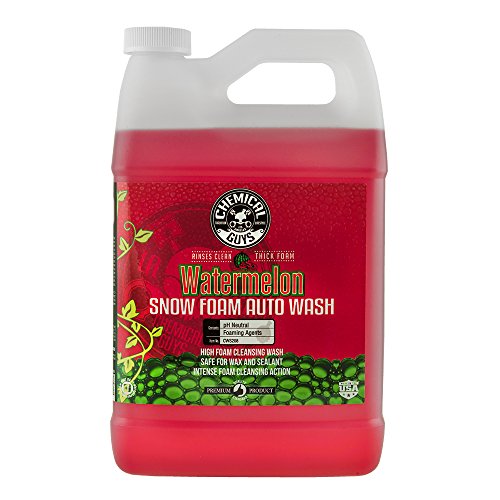 Chemical Guys Car Wash Soap for Foam Cannon or Bucket, Watermelon Snow Foam Car Wash Soap for Trucks, Motorcycles, RVs & More, Super Suds, Watermelon Scent - 128 oz 1 Gallon