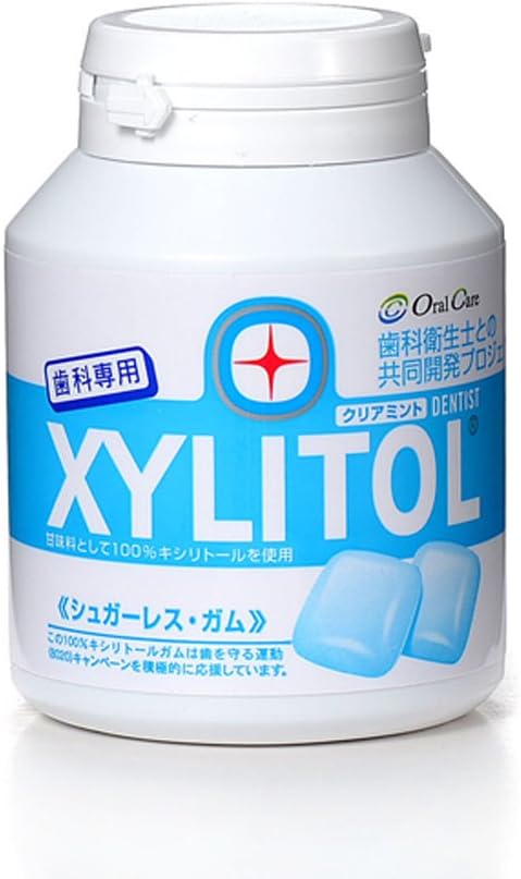 Dentist RecommendedXylitol Gum Bottle Type 90 Pieces Clear Mint