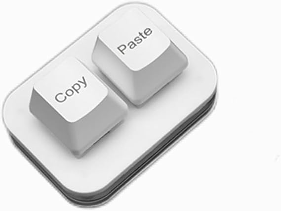 sanjimida USB mini 2-Key Keyboard Copy and Paste, programmable Macro Keyboard, hot swappable Mechanical Keyboard, with 1.5 Meter USB Data Cable (White)