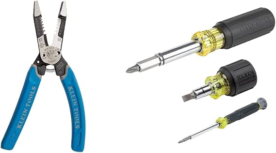 Klein Tools Wire Cutter, Screwdriver & Nut Driver Tool Bundle (3 Pieces)