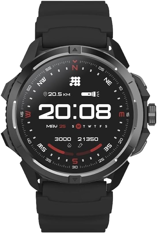 Cubitt Terra Rugged Smartwatch with Dual-Band GPS Obsidian Black
