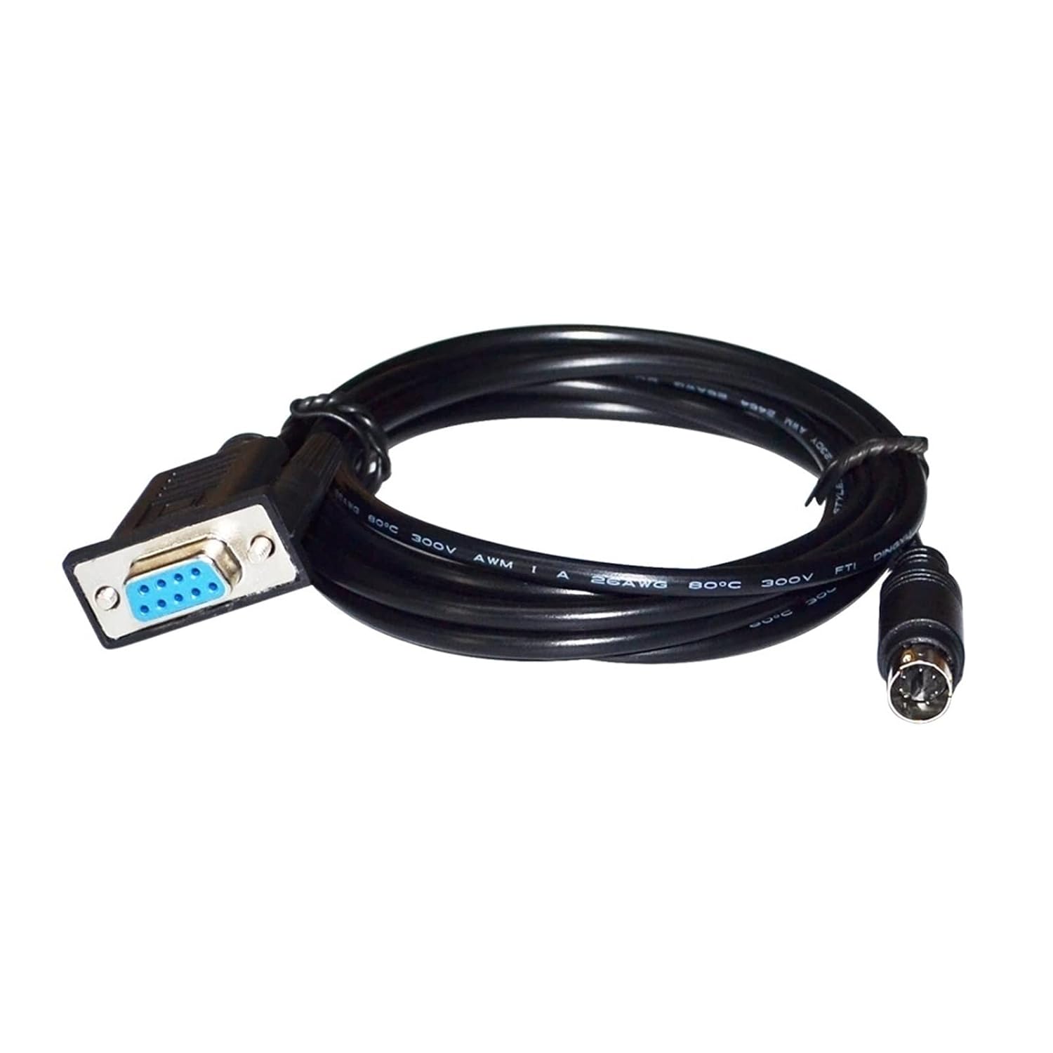 RS232 DB9 D-SUB 9 PIN to M~ni DIN 6PIN MD6 PLC Programming Communication Cable Compatible with LS LG XGB-XBC XGK XEC PLC to PC Control KABLE Size : 5M