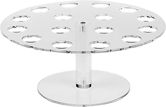 Ragyzity Ice Cream Cone Holder, 16 Holes Acrylic Ice Cream Cone Display Stand, Cupcake Cones Baking Rack Cotton Candy Cones Holder, Waffle Cone Displaying Stand for Weddings, Birthday Parties