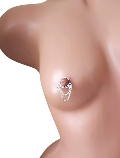 Silver Nipple Dangles Non Piercing