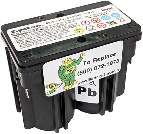 Hawker/Cyclon/Enersys 0819-0010 Battery | 4v 2.5Ah Emergency Light...