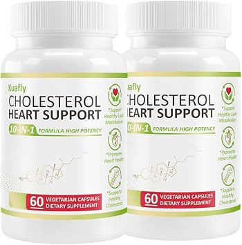 Cholesterol Lowering Supplements & Heart Support with Plant Sterols, Niacin, Red Yeast Rice, Cholesterol Supplements Support Normal Cholesterol Levels 120 Capsules
