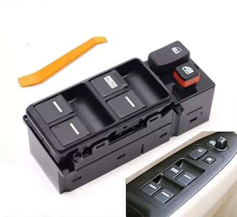 Driver Side Power Master Window Switch, Front Left, Compatible with Honda Accord 2003-2007 Lift Button Panel Master Control Switch, 4-Door 2.4L 3.0L,Replaces OE# 35750-SDA-HO7 (Left)