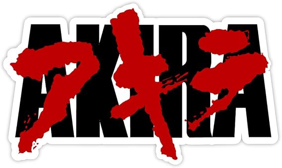 Akira black sticker decal 6" x 4"