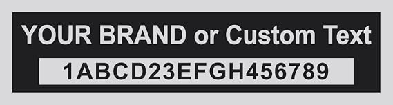 Custom Universal Serial Number Id Plate