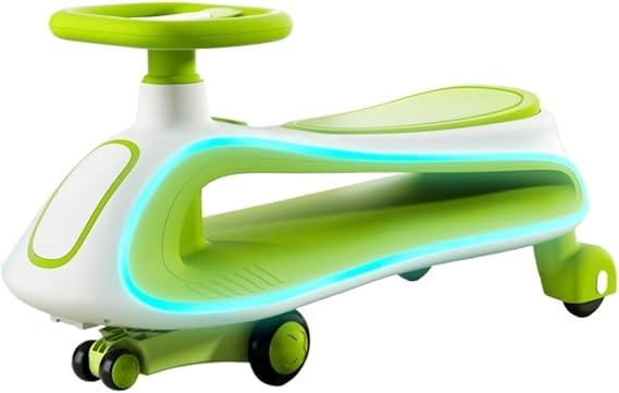 Swing Car Wiggle Cars with Silent Flashing Wheels and Music Wiggle car