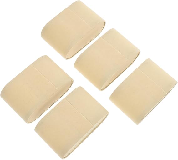 5pcs Beige Flannel Jewelry Pillow Display Cushions for Bracelets and Watches, Soft Rubber Embryo Material Suitable for Retail Stores and Showcases