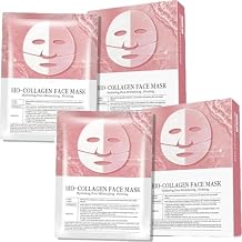 Bio Collagen Mask, Bio-Collagen Face Real Deep Mask for Firming & Hydrating, Korean Overnight Hydrogel Masks with Hyaluronic Acid, for Improve Skin Elasticity (10Pcs)