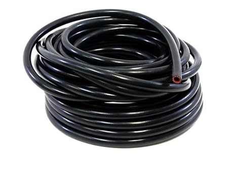 HPS 1/2" ID Black high temp reinforced silicone heater hose 10 feet roll, Max Working Pressure 80 psi, Max Temperature Rating: 350F, Bend Radius: 2-1/2"