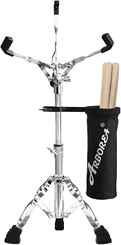 Arborea Snare Stand Snare Drum Stand with Drumstick Holder Adjustable Fit for 10-14 Dia Drums Height Range 13.4-23 Inches Drum Practice Pad Stand