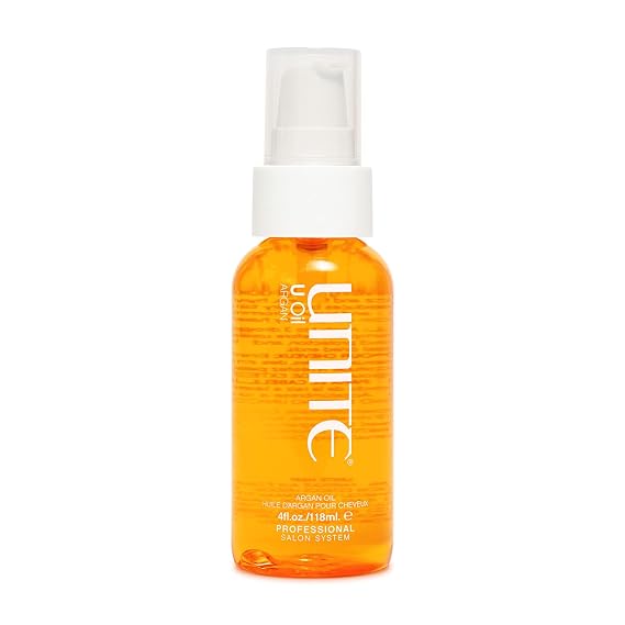 UNITE Hair U Oil Argan Infused Hair Oil for Hydration, Shine & Frizz Control Smooths, Softens & Protects Without Weighing Hair Down Ideal for All Hair Types & Textures, 4 Fl Oz