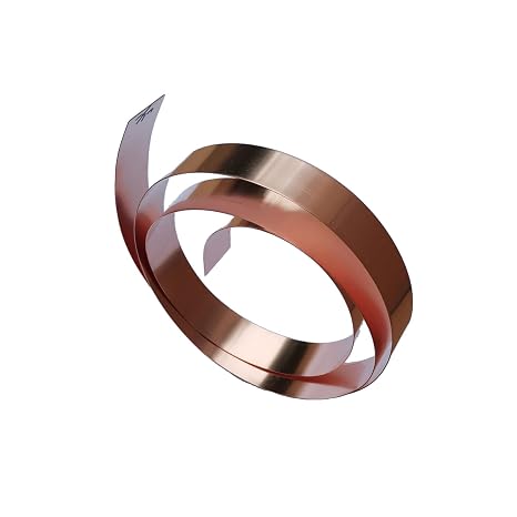 Pure Copper Sheet Thin Cu Metal Foil Roll 0.05mm x 10mm x 1000mm, 99.9% Pure Copper 1Pcs