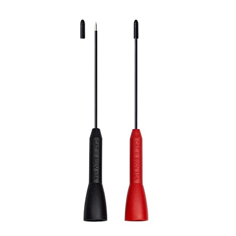 Multimeter Needle Probe Pins, Extendable Needle Probe Set Non-Destructive Piercing Needle Probe Tip Adapter for 2mm Test Probes
