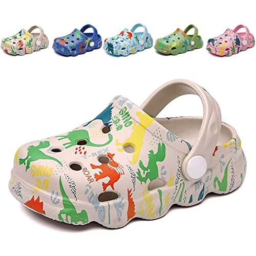 Kids Clogs Boys Girls Toddler Dinosaur Slip on Slide Garden Shoes Cartoon Beach Pool Kids Clog Sandals Slippers Water Clogs