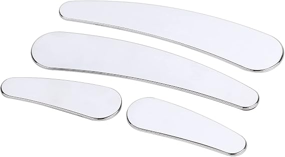 4 Pcs Chrome Motorcycle Curved Swingarm Frame Insert Set Compatible with 1984-2007 for Harley Heritage Softail Springer Fatboy FLST FXSTC