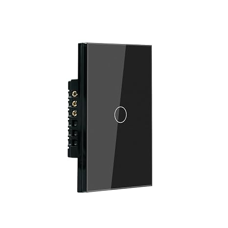Smart Switch 4.65 x 2.83 x 1.34 Inches,Single Gang,Black 1 Button