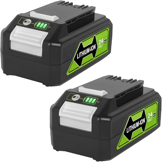 2 Packs 24V 6.5Ah Replacement Battery for Greenworks Battery 29842 29852 BAG709 BAG710 for Greenworks 24V Cordless Tools 20352 22232 2508302