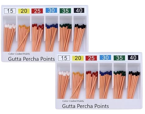 Dental 2/Box 240/pk Gutta Percha Point Tips Color-Coded Points #15/40