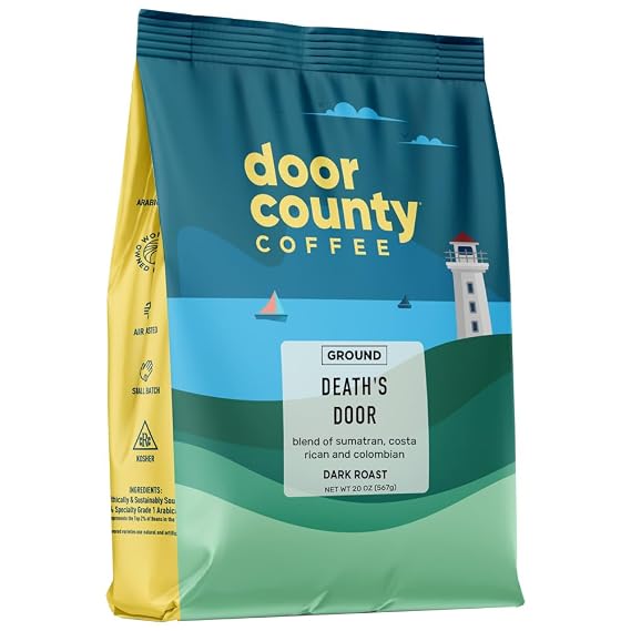 Door County Coffee Death's Door Ground, Non-Flavored 20oz Bag