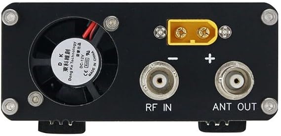 50W HF Power Amp for Xiegu G90 G1M X5105 USDX FT-817 FT-818 IC-703 705 KX3 QRP with M/UHF and Q9/BNC Interface 3-24MHz 13.8V(Q9/BNC Interface)
