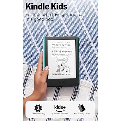 Amazon Kindle Kids 16GB (newest model) - If it breaks, we will replace it, includes ad-free books and cover, with glare-free display, faster page turns - Ocean Explorer
