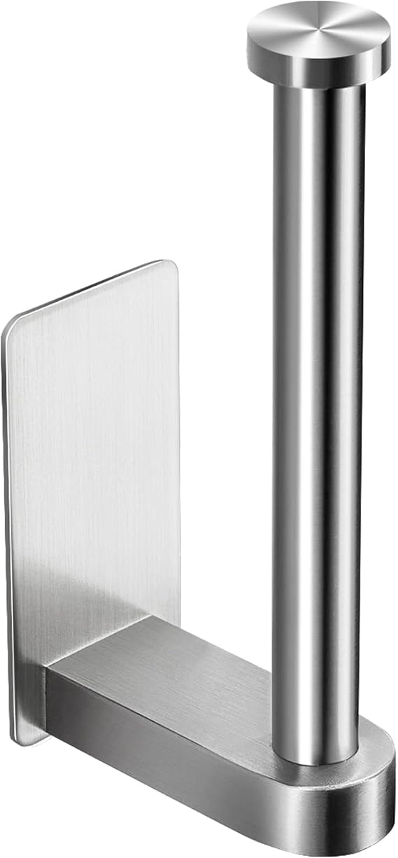 YIGII Self Adhesive Toilet Paper Holder - Bathroom Toilet Paper Holder Stand no Drilling Stainless Steel Brushed