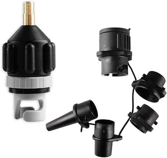 Inflatable Boat SUP Pump Adaptor and Kite/Boston Valve Standard Conventional Air Pump Air Valve Adapter Spoke Plate Attachment(Multi)