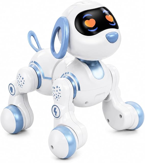 VARDEM Uzaktan Kumandalı İnteraktif Şarjlı Akıllı Köpek, Dokunmatik Sensörlü Işıklı Robot Köpek, Dans Eden Yürüyen Programlanabilir Oyuncak Robot Pet GAW-6601