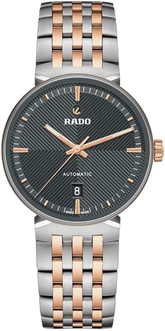 Rado - Florence Open Heart - Unisex Automatic Swiss Watch - 39mm Grey Dial - Silver & Rose Gold Stainless Steel Bracelet - R48903103