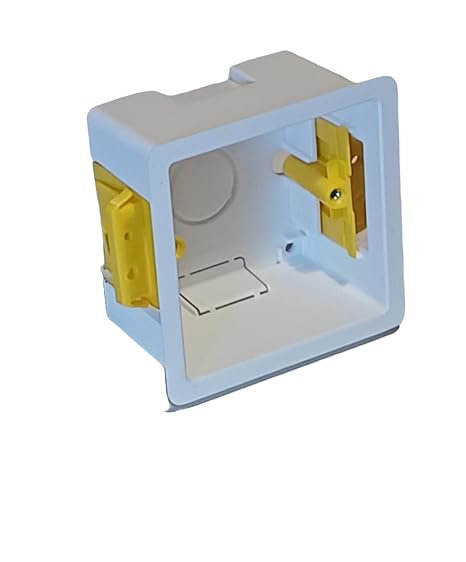 Plasterboard Dry Wall Back Box, 47mm Deep, 1 Gang, Single, White