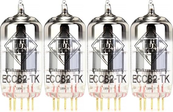 Telefunken ECC82-TK Black Diamond Series Preamp Tubes - Matched Quad, Balanced Triodes