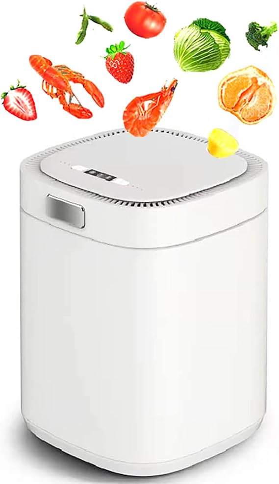Electric Kitchen Composter, 2.5L Smart Waste Compost Bin, Indoor Countertop Automatic Food Waste Cycler, Turn Garbage into Compost with Single Button for Apartment House, Confusion and Stink