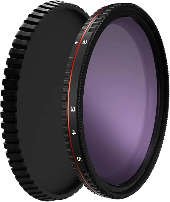 Freewell 72mm Threaded Hard Stop Variable ND Filter Standard Day 2 to 5 Stop + VND Back Cap