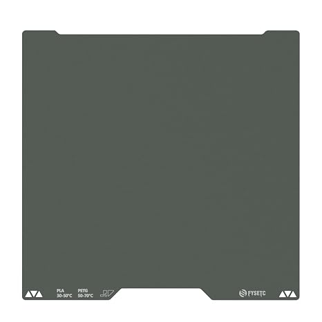 3D Printer Platform CryoNix 355x346mm Cold Build Plate for BambuLab H2D/H2S: Double Sided Textured Removable and Flexible Spring Steel Sheet Grey - Support Low Temp Printing