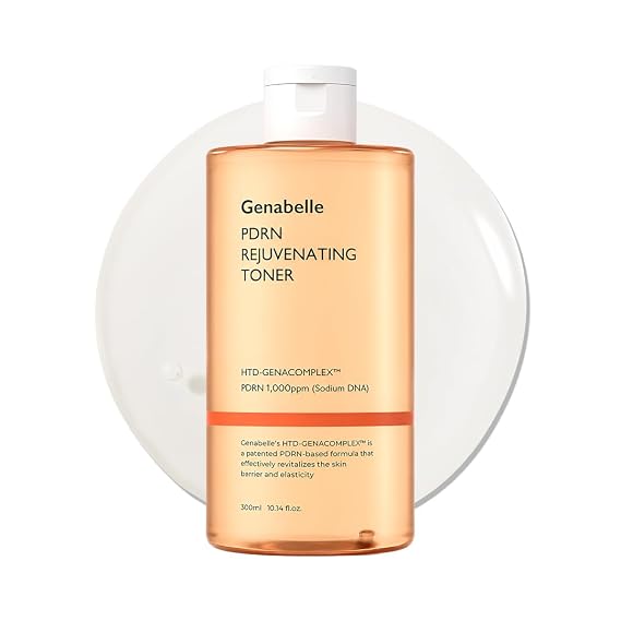 Genabelle PDRN Rejuvenating Toner - Deep Hydration & Skin Barrier Support with PDRN, Panthenol, Hyaluronic Acid - Soft & Glowing Skin - Glass Skin - 10.14 fl.oz/300ml