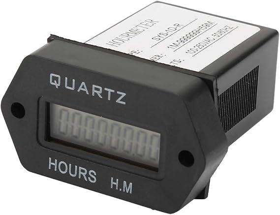 100V-250VAC Electronic Time Counter,99999.9(Hours) Industrial Digital Display Electronic Timer Accumulating Time Counter,for Construction Machinery,Engineering Vehicles,Agricultural Machinery