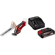Einhell GE-CG 18/100 Li - Solo, Cordless Fence Pruning and Einhell 18V 2.5 Ah PXC Starter Kit (Startup Set)